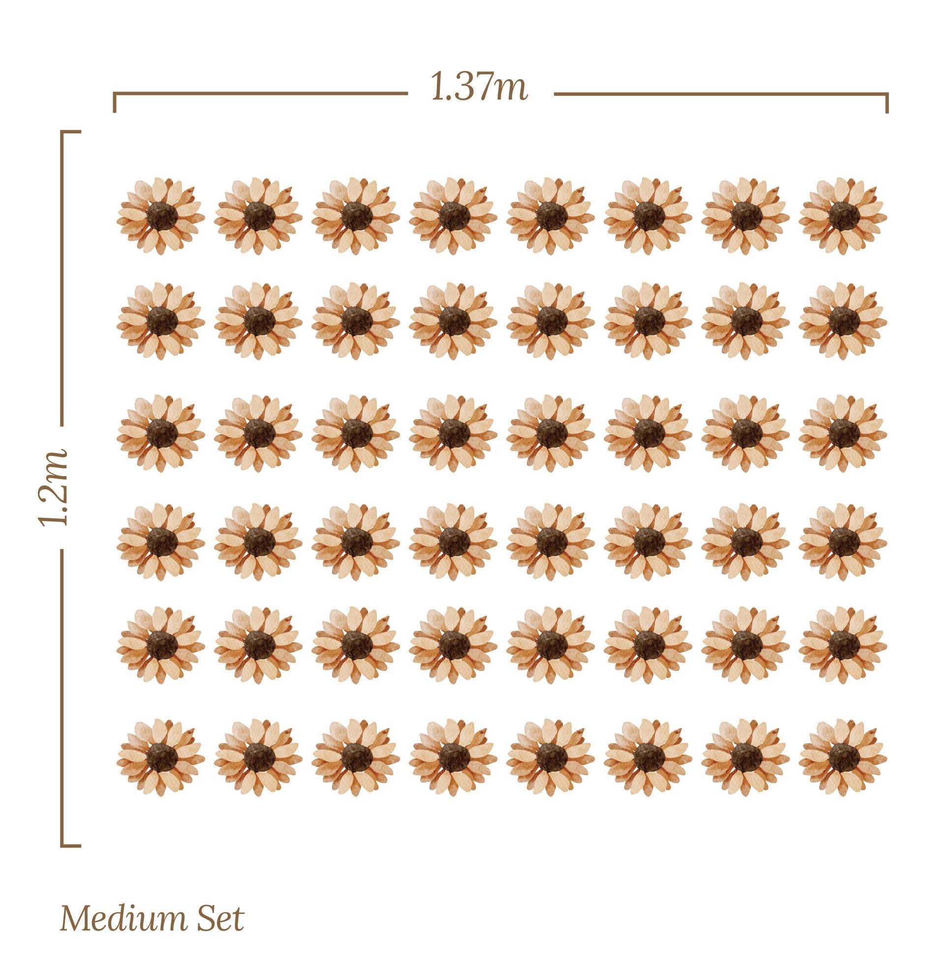 Rustic Sunflower Bloom — Wall Decal (Home Decor Decals) — removable wall decal by Tiny Tale Prints