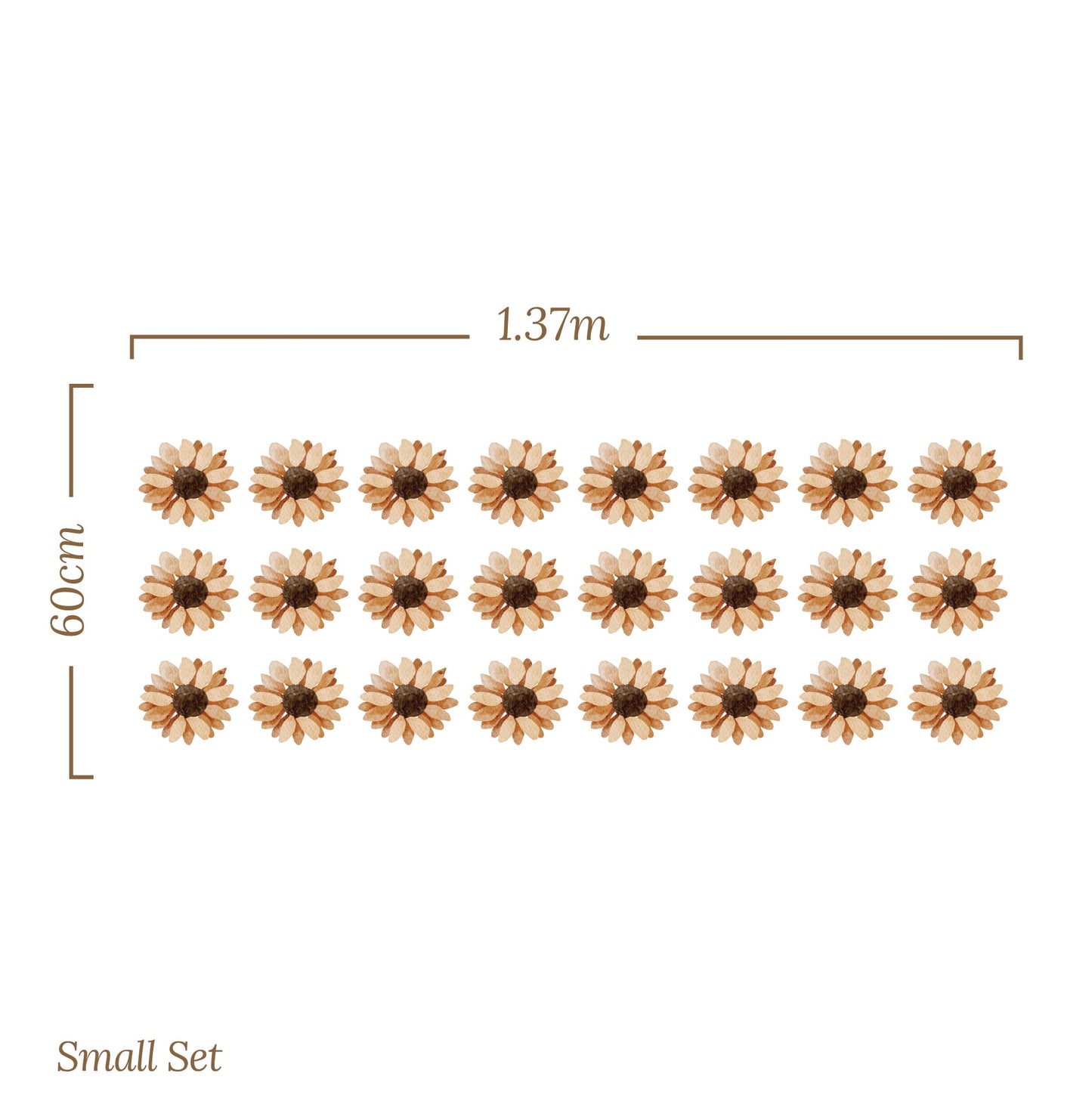 Rustic Sunflower Bloom — Wall Decal (Home Decor Decals) — removable wall decal by Tiny Tale Prints