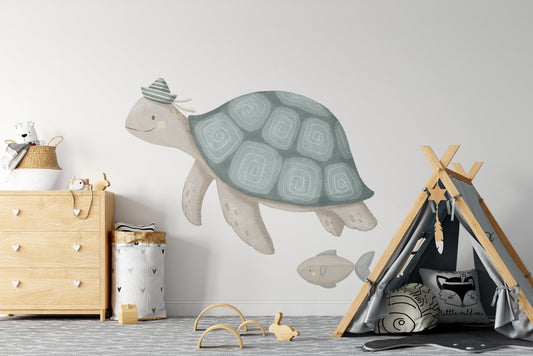 Sea Dreamer Turtle — Wall Decal (Home Decor - Wall Decal) — removable wall decal by Tiny Tale Prints