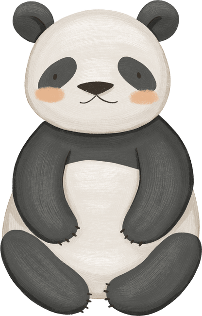 Small Animal Safari Lion Panda Elephant – Wall Decal (Home Decor Decals) — removable wall decal by Tiny Tale Prints