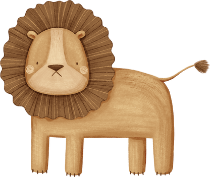 Small Animal Safari Lion Panda Elephant – Wall Decal (Home Decor Decals) — removable wall decal by Tiny Tale Prints