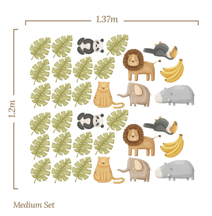Small Animal Safari – Wall Decal (Home Decor Decals) — removable wall decal by Tiny Tale Prints