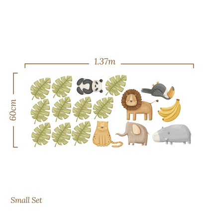 Small Animal Safari – Wall Decal (Home Decor Decals) — removable wall decal by Tiny Tale Prints