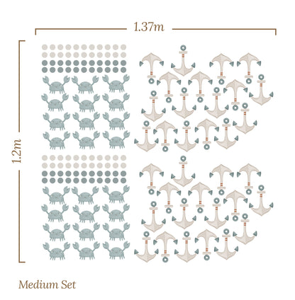 Small Crab Anchor (Home Decor Decals) — removable wall decal by Tiny Tale Prints