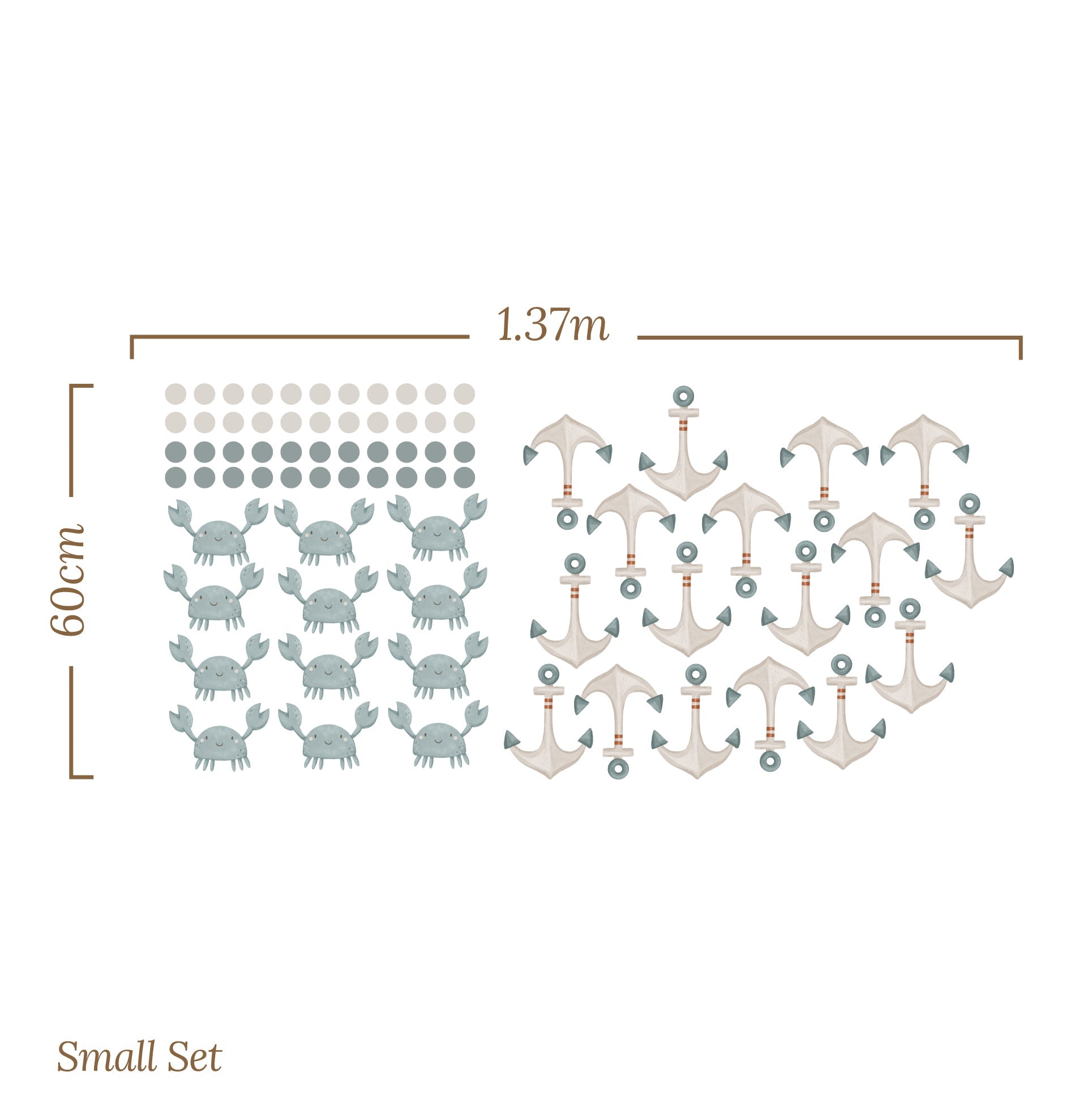 Small Crab Anchor (Home Decor Decals) — removable wall decal by Tiny Tale Prints