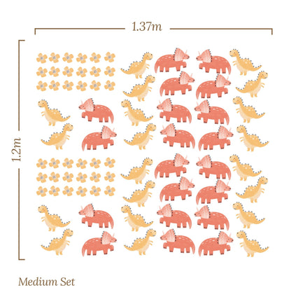 Small Dinosaur Flower Tree – Wall Decal (Home Decor Decals) — removable wall decal by Tiny Tale Prints