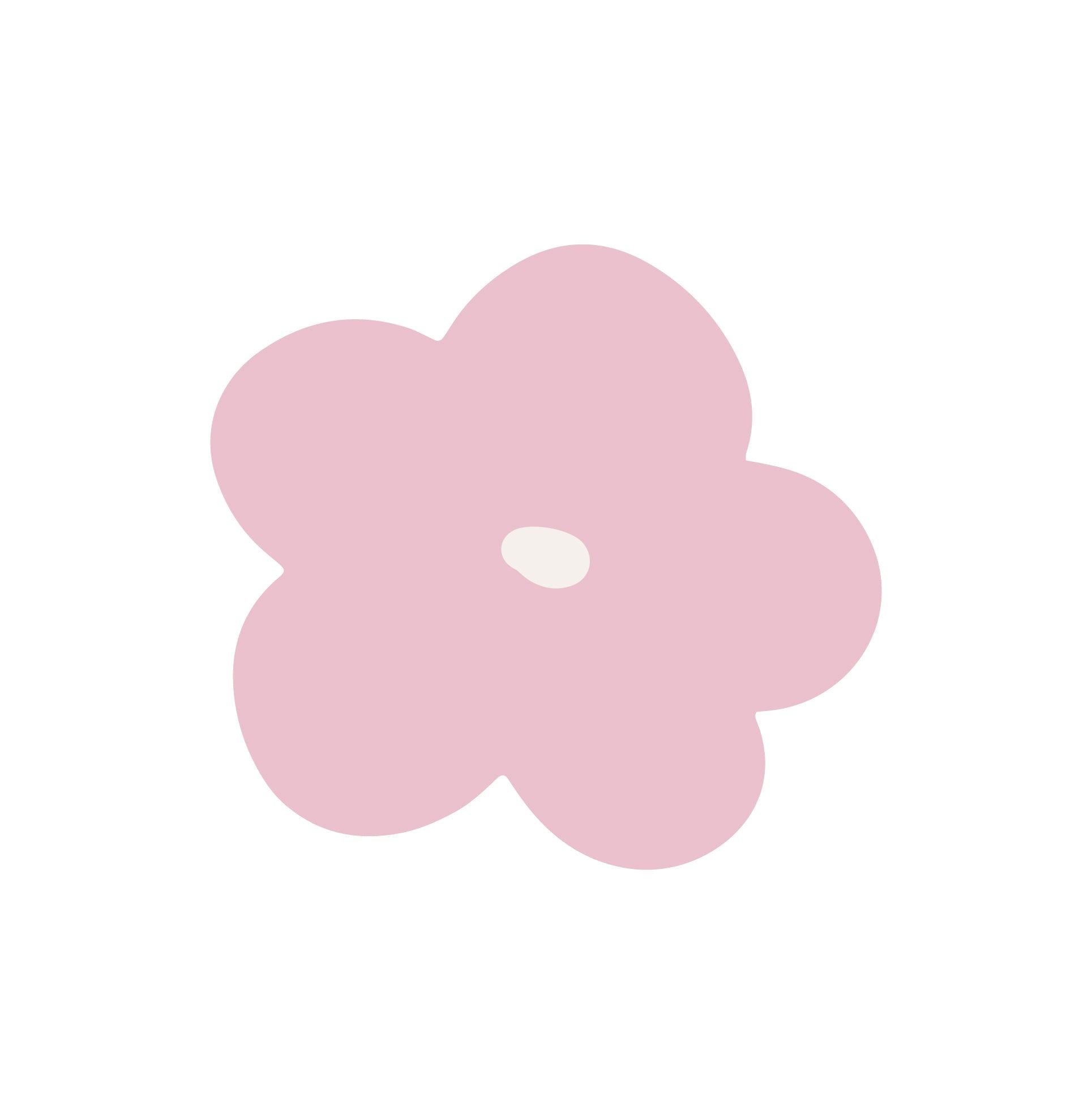 Small Flower Blue Pink Yellow – Wall Decal (Home Decor Decals) — removable wall decal by Tiny Tale Prints