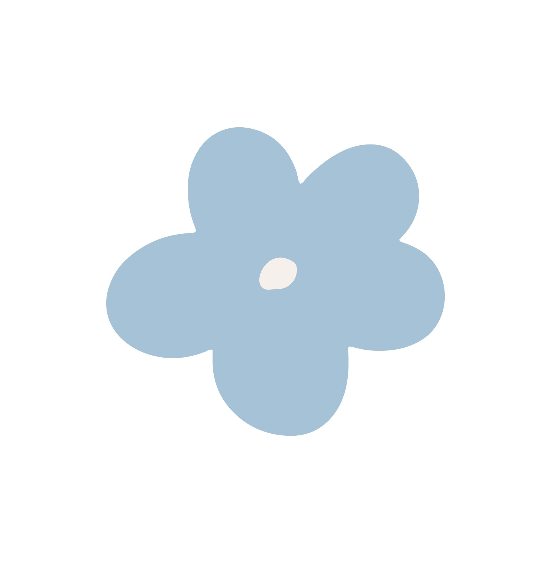 Small Flower Blue Pink Yellow – Wall Decal (Home Decor Decals) — removable wall decal by Tiny Tale Prints