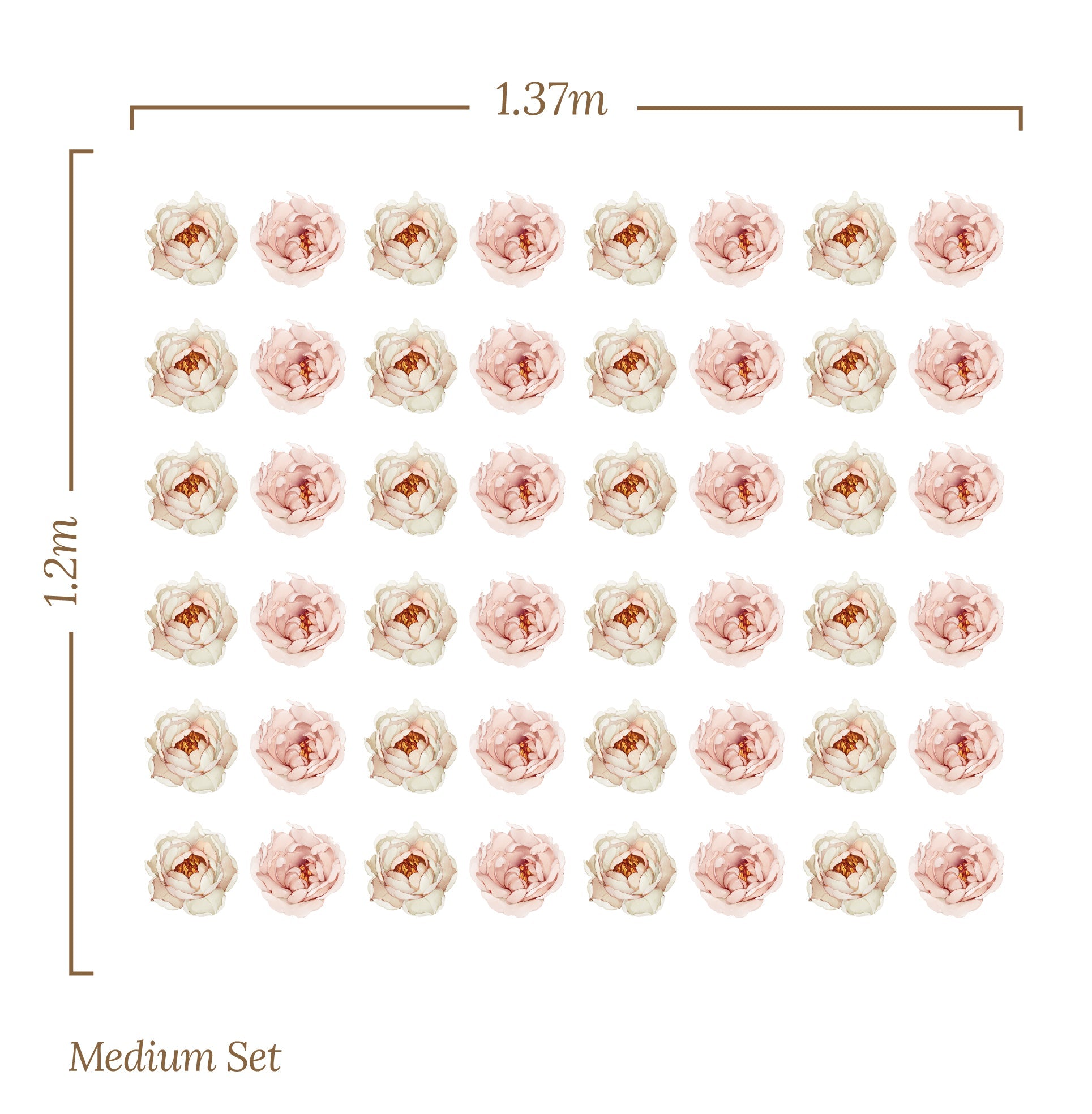 Small Flower Floral Rose – Wall Decal (Home Decor Decals) — removable wall decal by Tiny Tale Prints