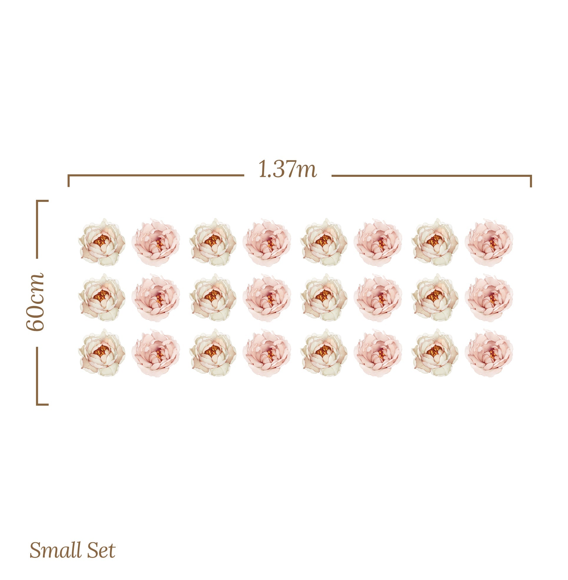 Small Flower Floral Rose – Wall Decal (Home Decor Decals) — removable wall decal by Tiny Tale Prints