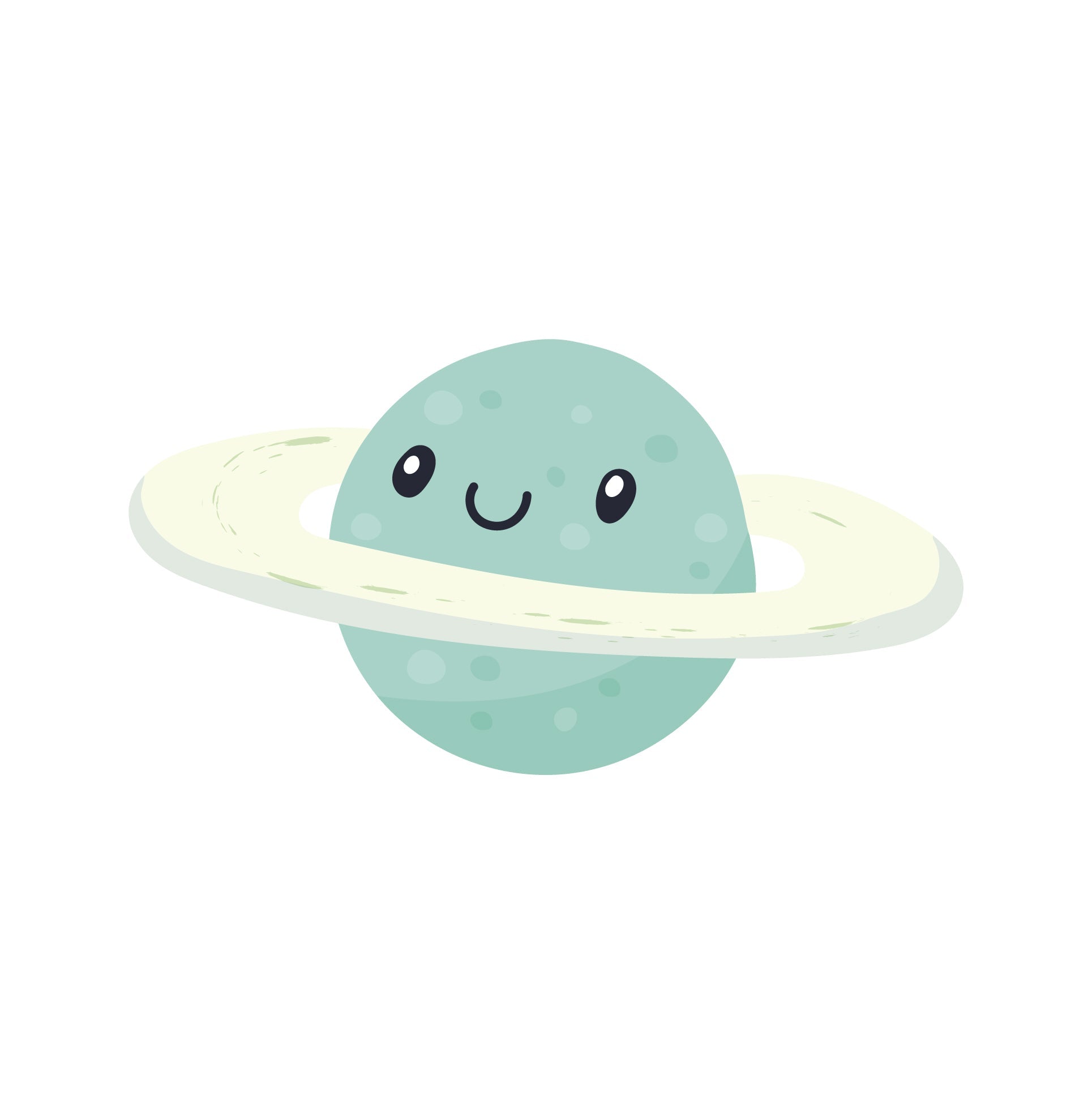 Small Spaceship Rocket Planets Stars (Home Decor Decals) — removable wall decal by Tiny Tale Prints