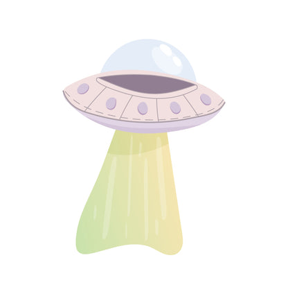 Small Spaceship Rocket Planets Stars (Home Decor Decals) — removable wall decal by Tiny Tale Prints