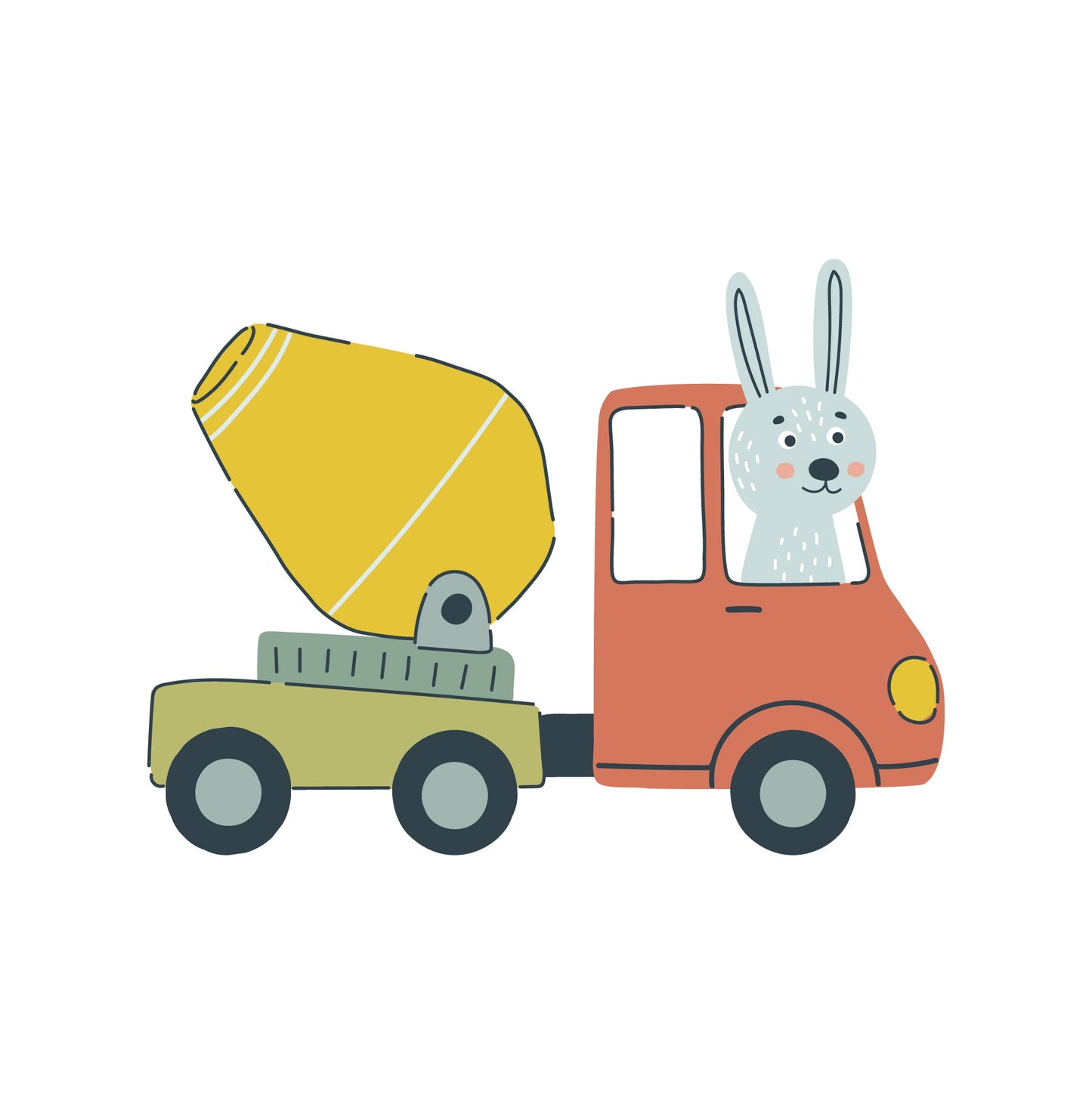 Small Vehicle Truck Animal - Wall Decal () — removable wall decal by Tiny Tale Prints