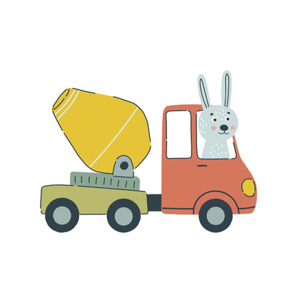 Small Vehicle Truck Animal - Wall Decal () — removable wall decal by Tiny Tale Prints