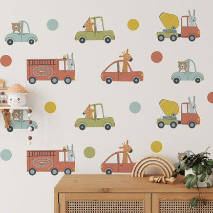 Small Vehicle Truck Animal - Wall Decal () — removable wall decal by Tiny Tale Prints