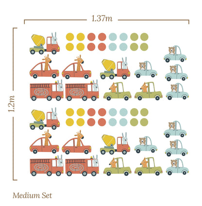 Small Vehicle Truck Animal - Wall Decal () — removable wall decal by Tiny Tale Prints