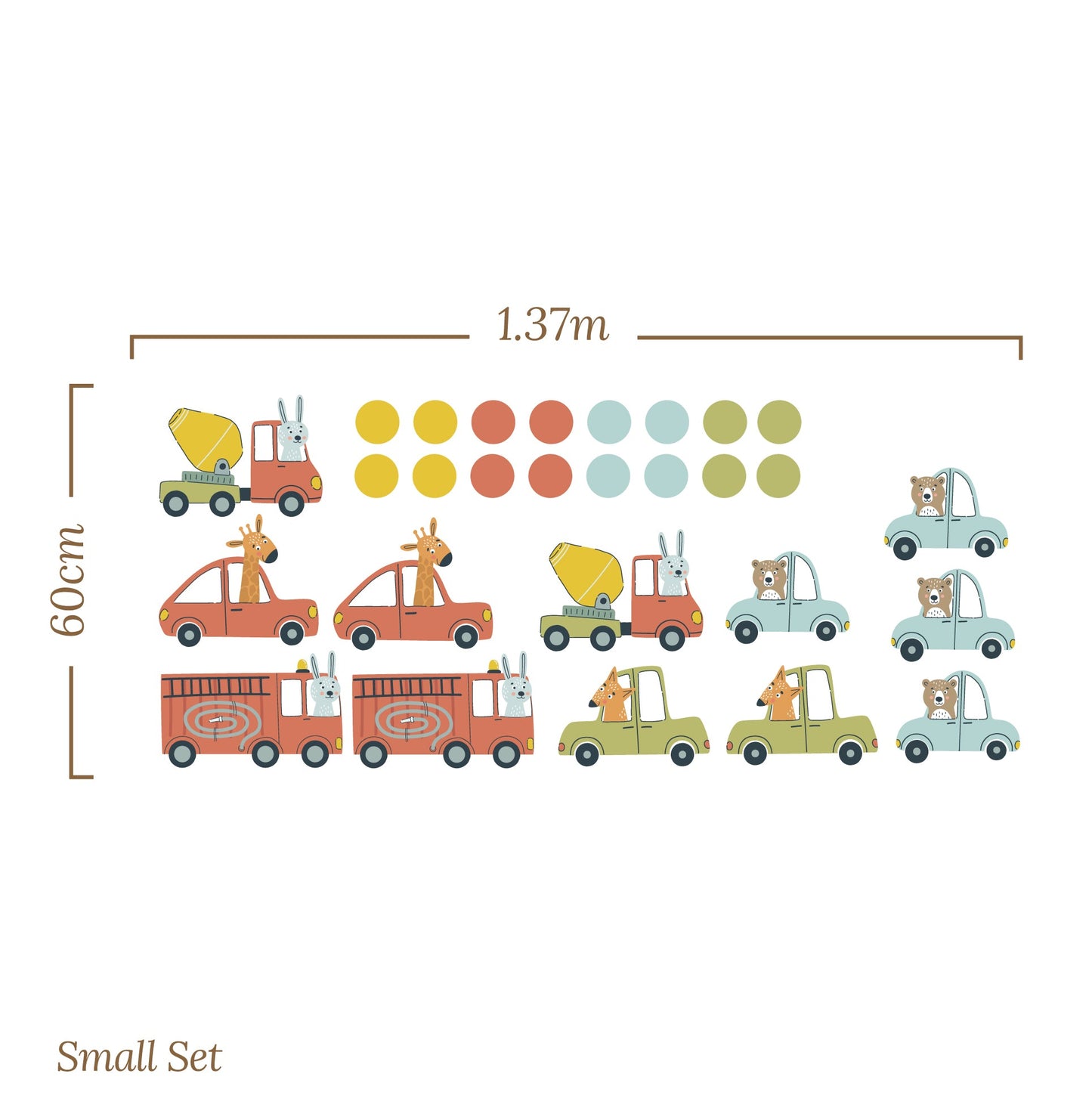 Small Vehicle Truck Animal - Wall Decal () — removable wall decal by Tiny Tale Prints
