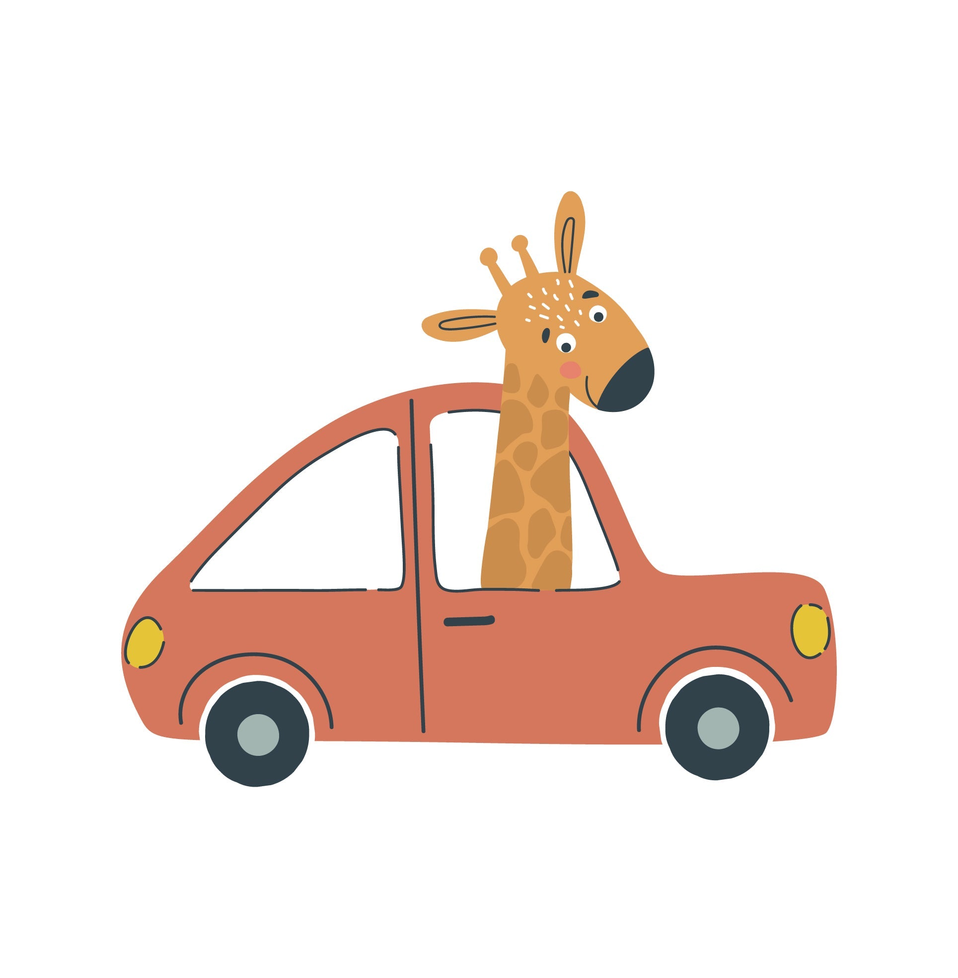 Small Vehicle Truck Animal - Wall Decal () — removable wall decal by Tiny Tale Prints