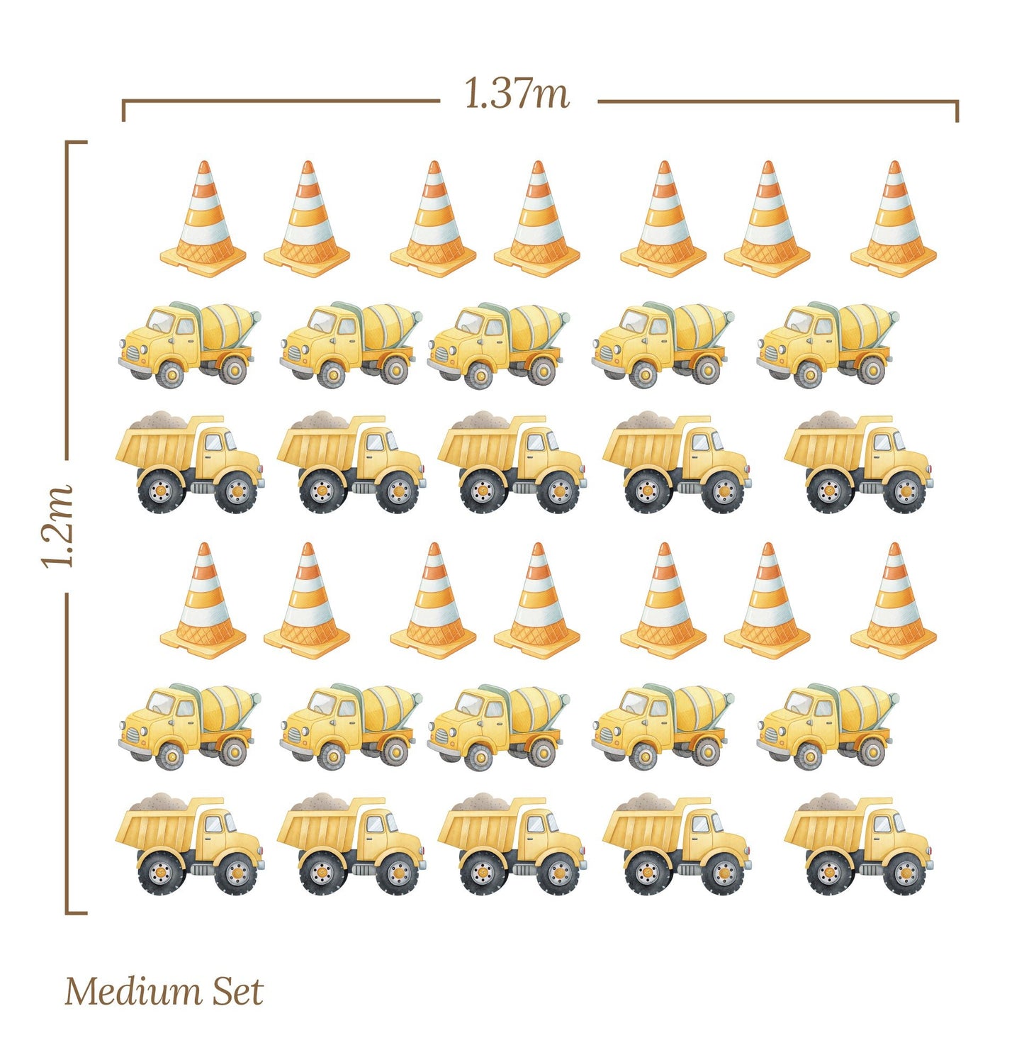 Small Vehicle Truck Cone () — removable wall decal by Tiny Tale Prints