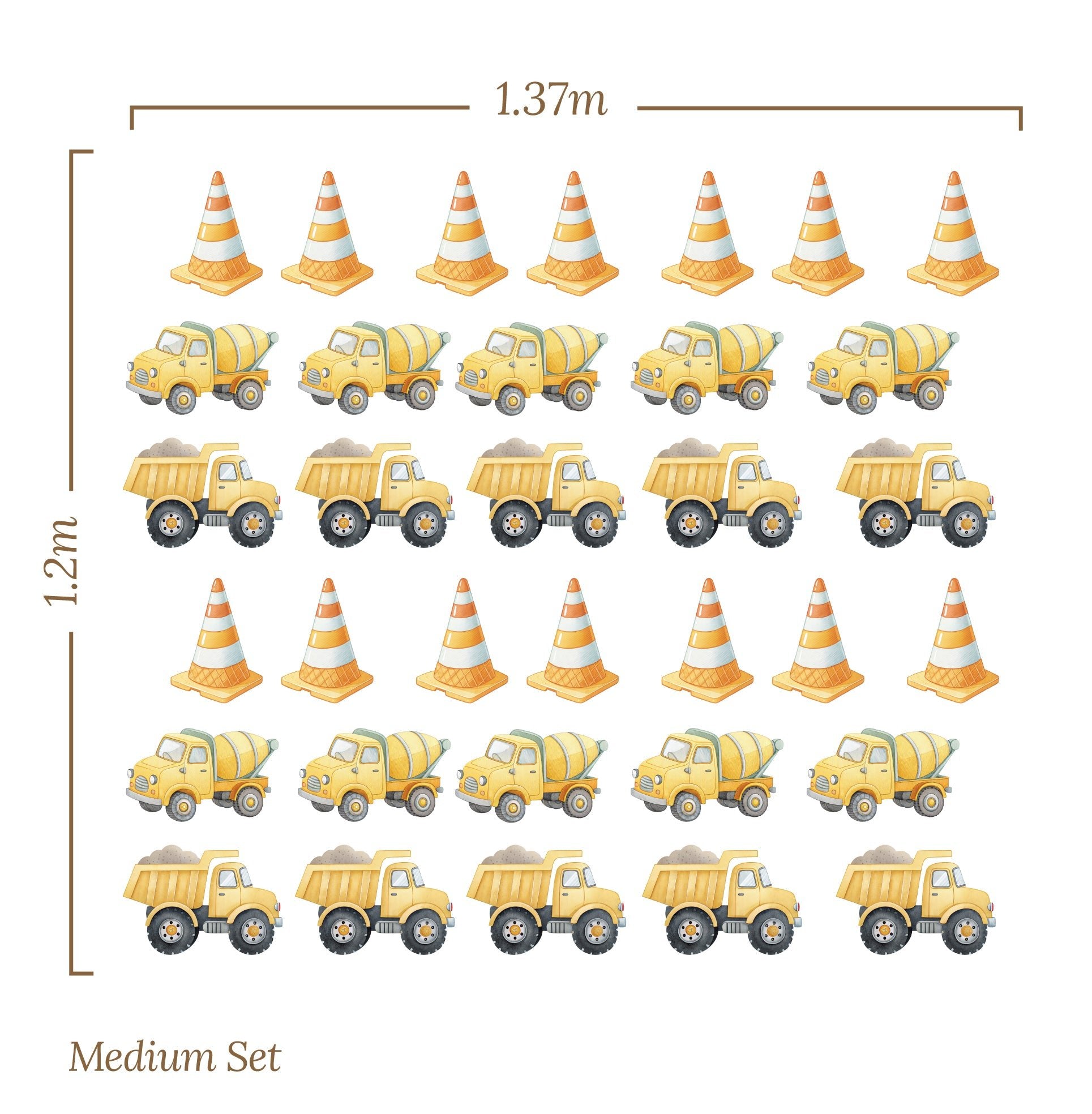 Small Vehicle Truck Cone () — removable wall decal by Tiny Tale Prints