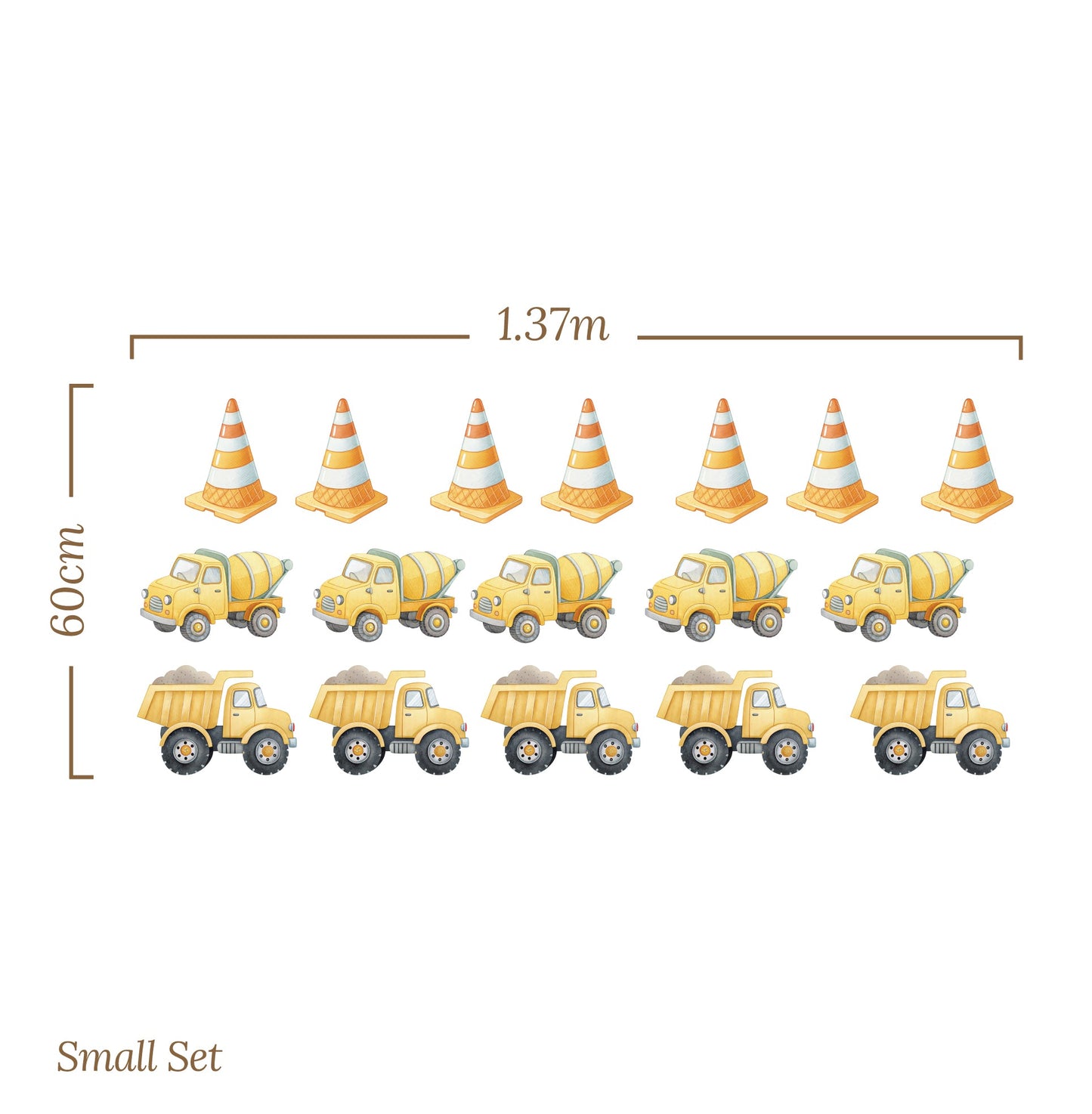 Small Vehicle Truck Cone () — removable wall decal by Tiny Tale Prints