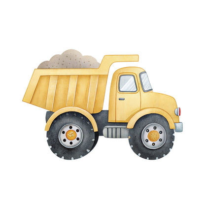 Small Vehicle Truck Hammer Cone - Wall Decal () — removable wall decal by Tiny Tale Prints