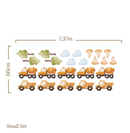 Small Vehicle Truck Tree Cone Cloud () — removable wall decal by Tiny Tale Prints