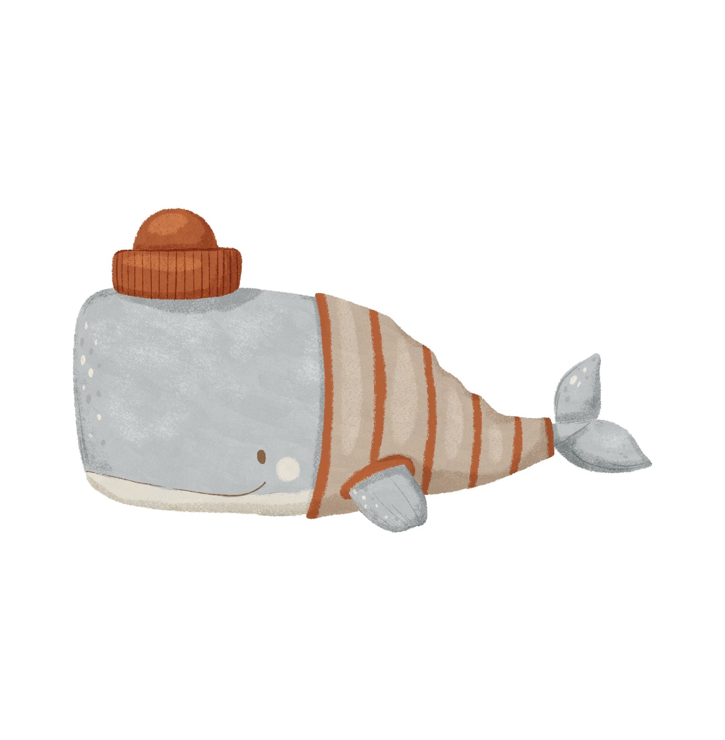 Small Whale Starfish (Home Decor Decals) — removable wall decal by Tiny Tale Prints