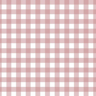 Soft Gingham Pink — Half Wall Decal (Home Decor Decals) — removable wall decal by Tiny Tale Prints.