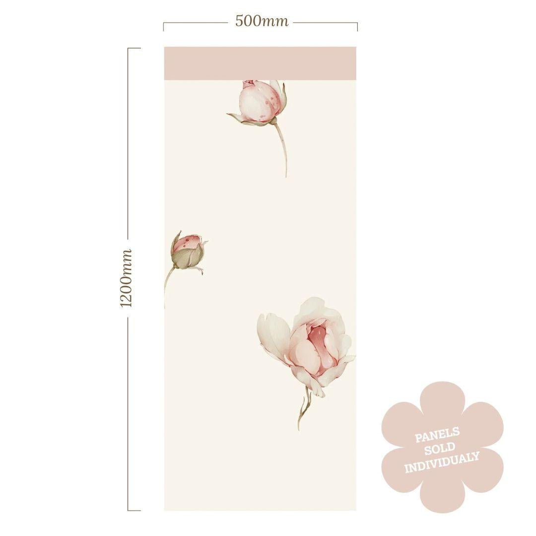 Soft Petal Drift — Half Wall Decal (Home Decor Decals) — removable wall decal by Tiny Tale Prints.