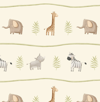 Soft Safari Zoo — Arch Wall Decal (Arch Wall Decal) — removable wall decal by Tiny Tale Prints