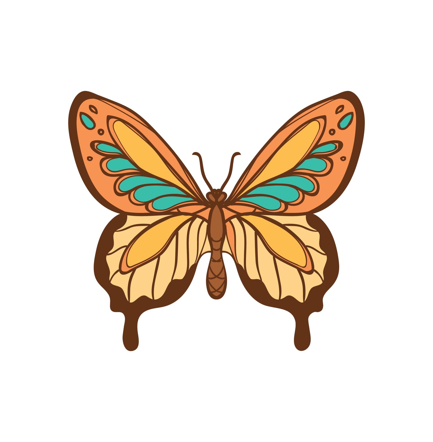 Sunlit Butterfly Garden — Wall Stickers (Home Decor Decals) — removable wall decal by Tiny Tale Prints