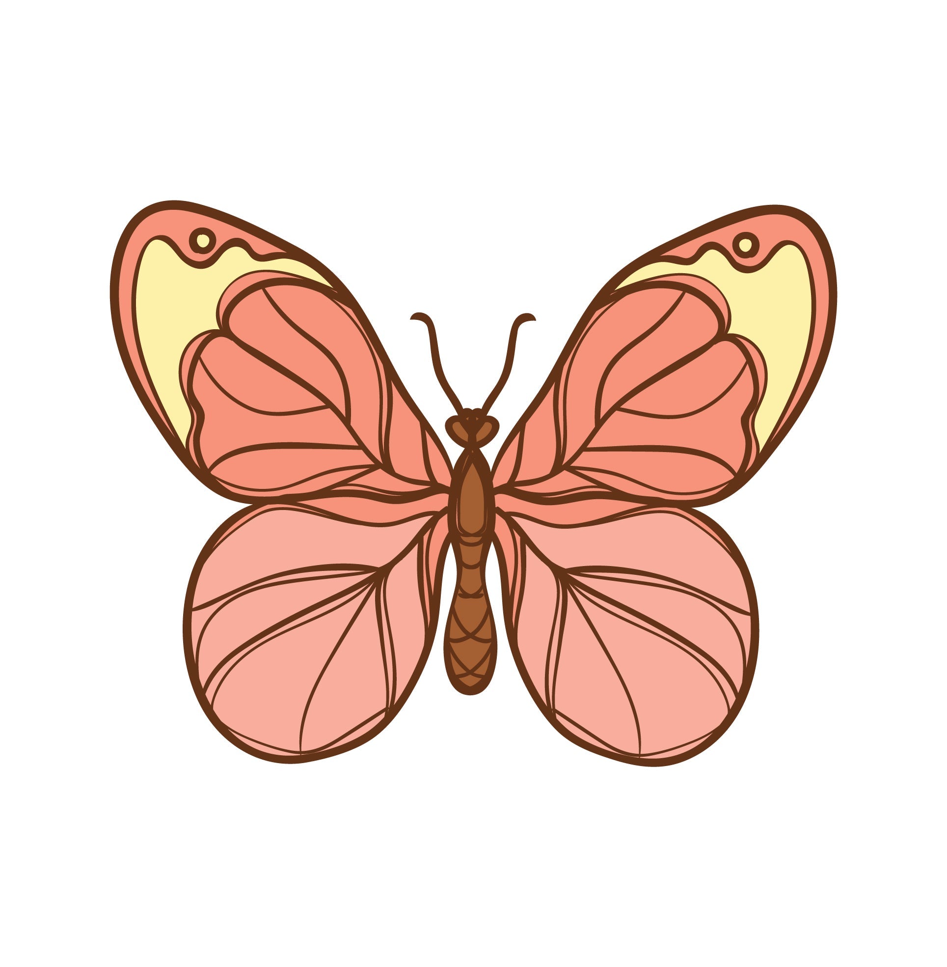 Sunlit Butterfly Garden — Wall Stickers (Home Decor Decals) — removable wall decal by Tiny Tale Prints