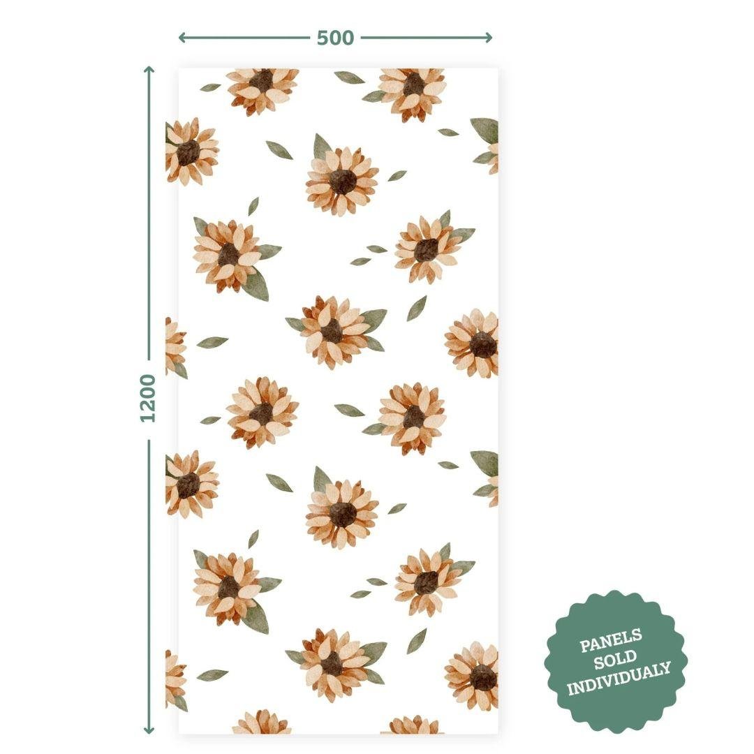 Sunny Daisy Meadow — Half - Wall Decal (Home Decor Decals) — removable wall decal by Tiny Tale Prints.