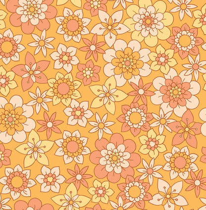 Sunshine Sorbet Blooms — Arch Wall Decal (Arch Wall Decal) — removable wall decal by Tiny Tale Prints