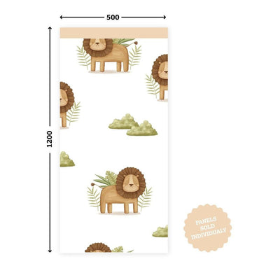 Wild & Warm Lion — Half - Wall Decal (Home Decor Decals) — removable wall decal by Tiny Tale Prints.